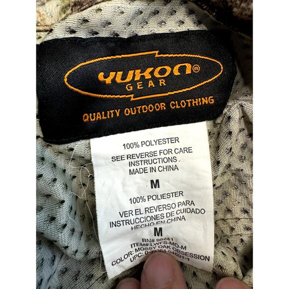 Yukon Gear mesh button down long sleeve shirt men's medium camouflage - Picture 5 of 5